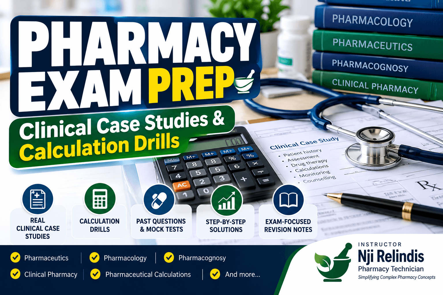 The Ultimate Pharmacy Exam Prep Bootcamp: Clinical Case Studies & Calculation Drills