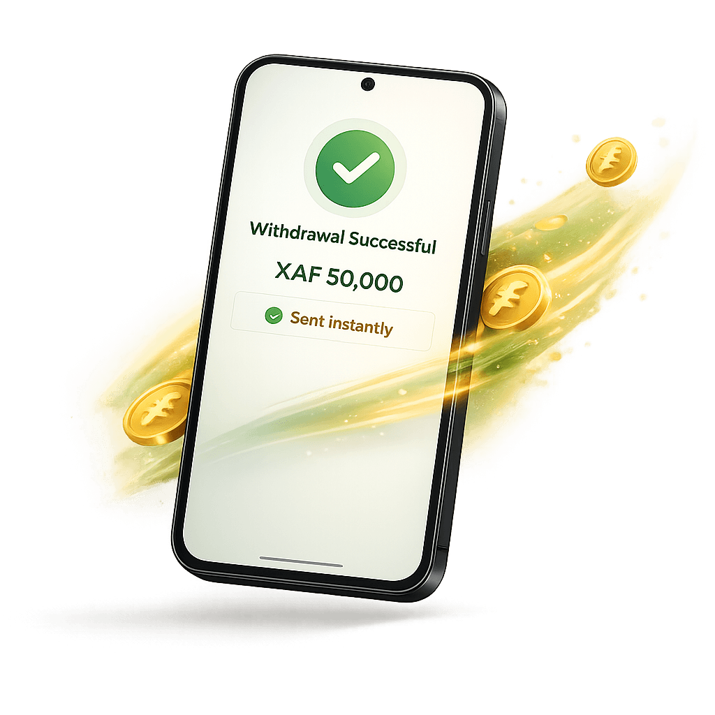 Illustration of instant mobile money payouts on Golearnam